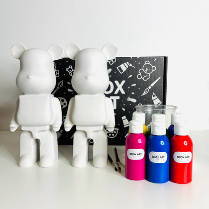 2 Ours Blocs à Peindre - Kit Créatif Bbox Art